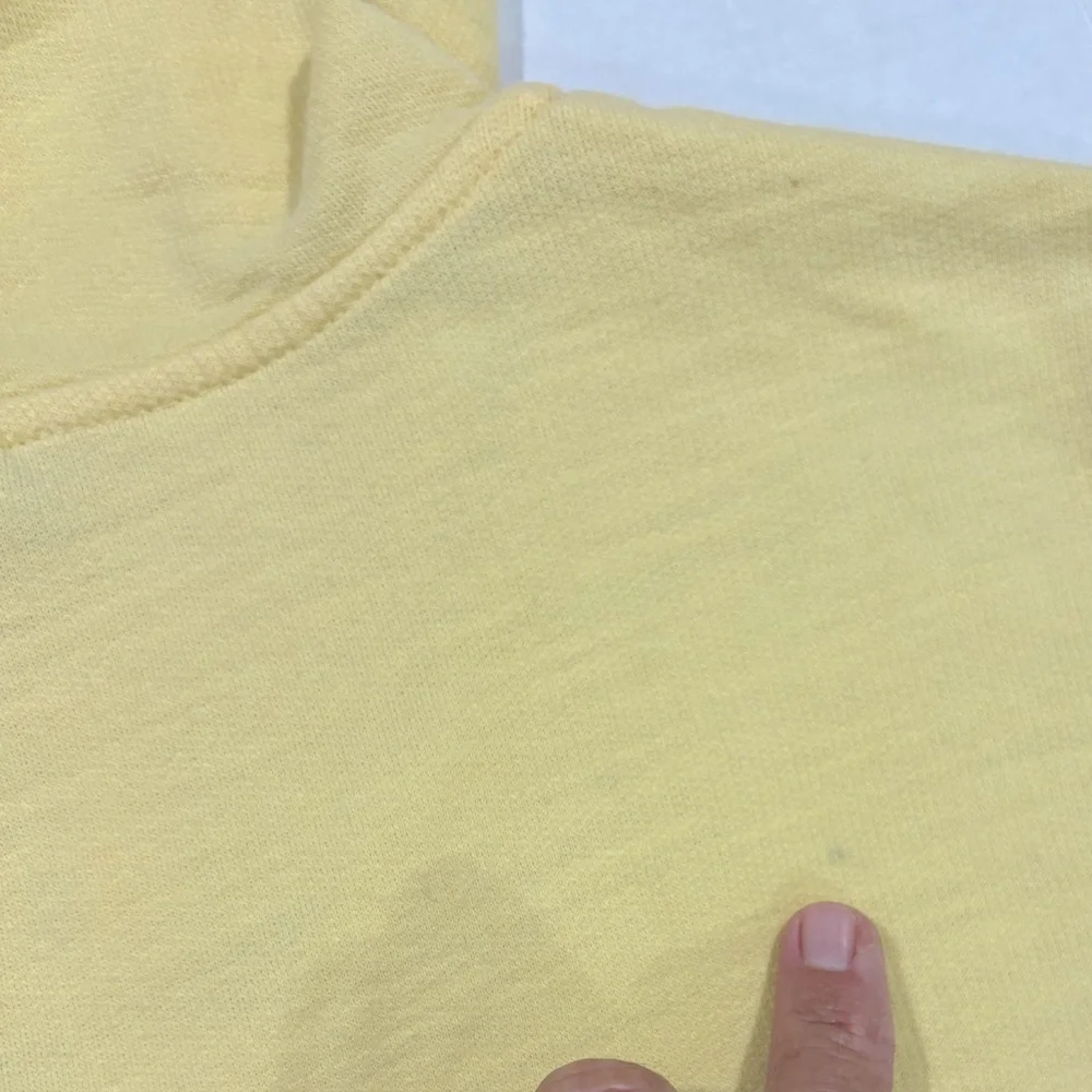 Zenergy by Chicos Butter Yellow Lace Trip 3/4 Sleeve Zip Up Hoodie Women’s Sz 2 - Picture 6 of 7